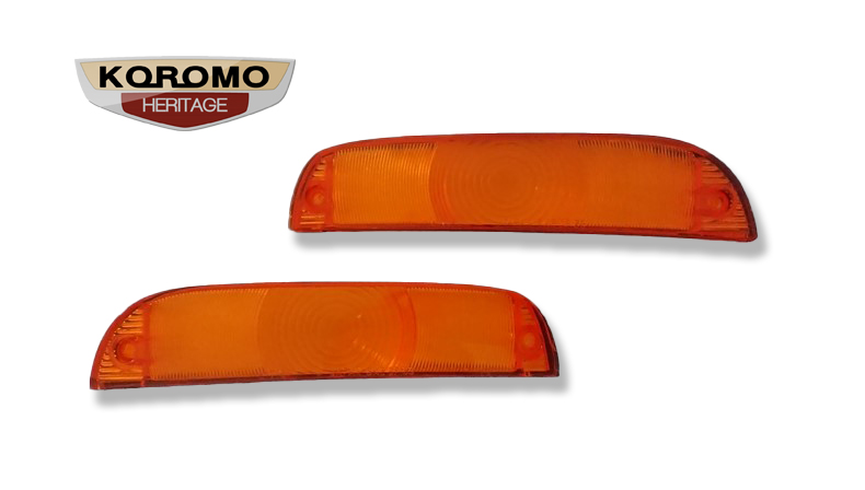 Front Parker Indicator Lamp Lenses (Amber) suitable for Toyota Stout K40 and K100 Series 1960 to 1978