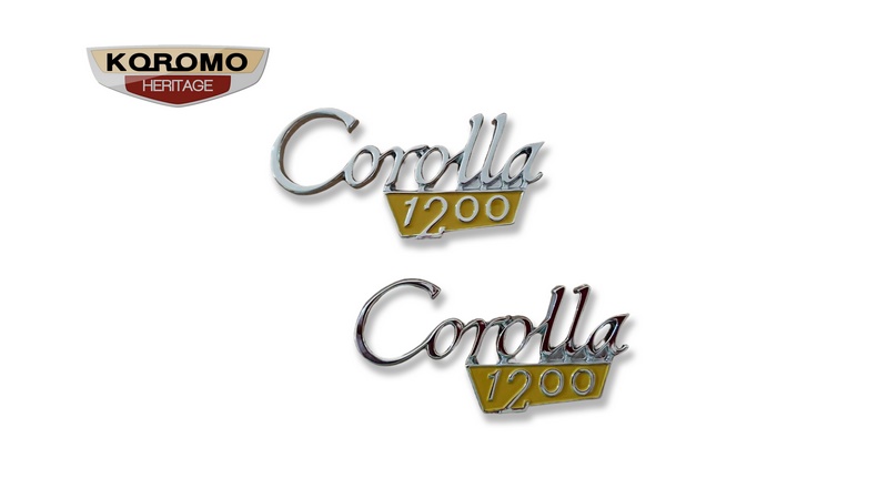 Mud-guard (Fender) Script Badge (1200) suitable for Toyota Corolla E10 series with 3K engine